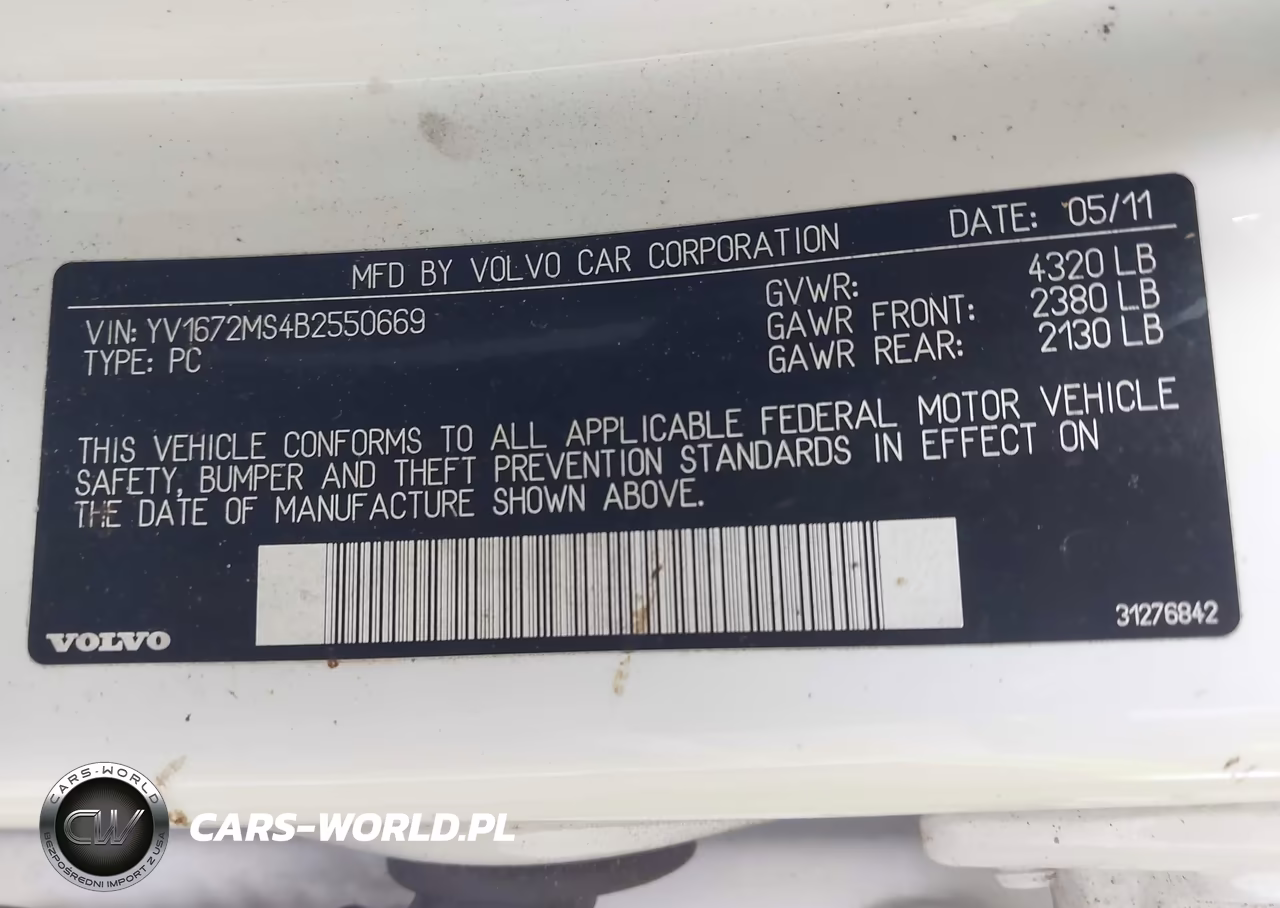 2011 Volvo S40 T5 (Retail Only) VIN:YV1672MS4B2550669 - 9