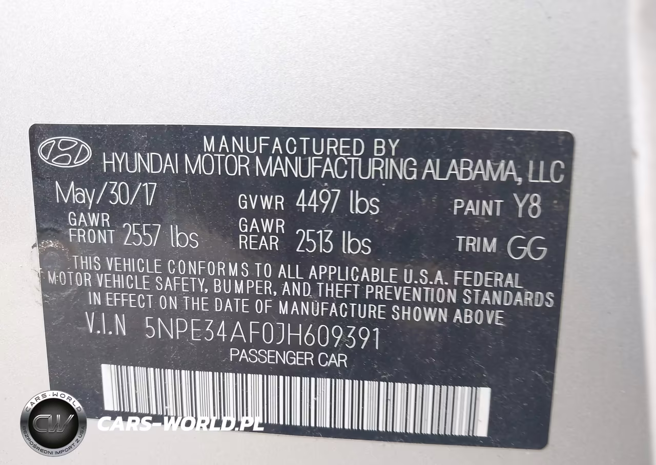 2018 Hyundai Sonata Sel VIN:5NPE34AF0JH609391 - 9