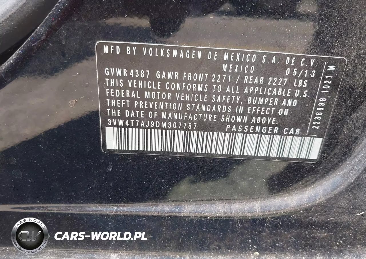 2013 Volkswagen Jetta Gli Autobahn VIN:3VW4T7AJ9DM307787 - 9