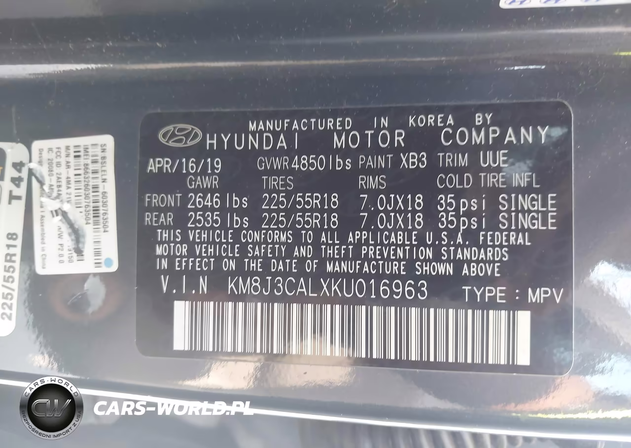 2019 Hyundai Tucson Ultimate VIN:KM8J3CALXKU016963 - 9