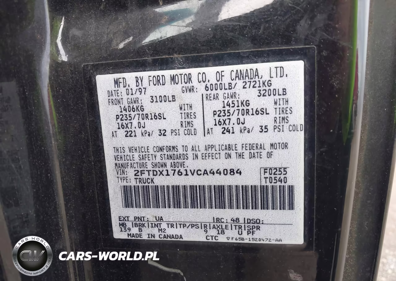 1997 Ford F-150 Standard Lariat-Standard-Xl-Xlt VIN:2FTDX1761VCA44084 - 9