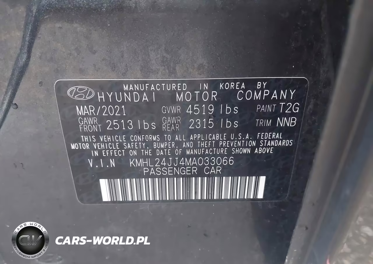 2021 Hyundai Sonata Blue VIN:KMHL24JJ4MA033066 - 9