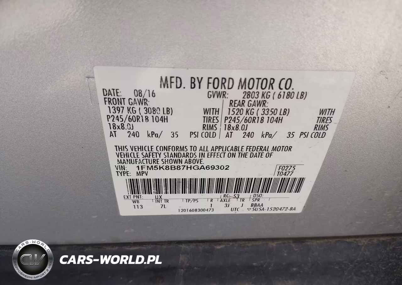 2017 Ford Explorer VIN:1FM5K8B87HGA69302 - 9