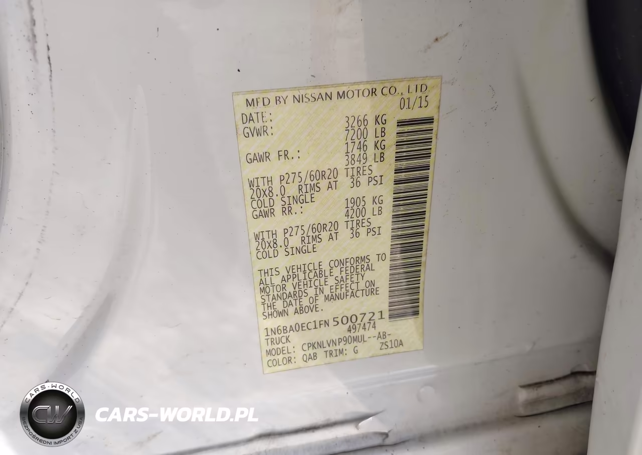 2015 Nissan Titan Sl VIN:1N6BA0EC1FN500721 - 9