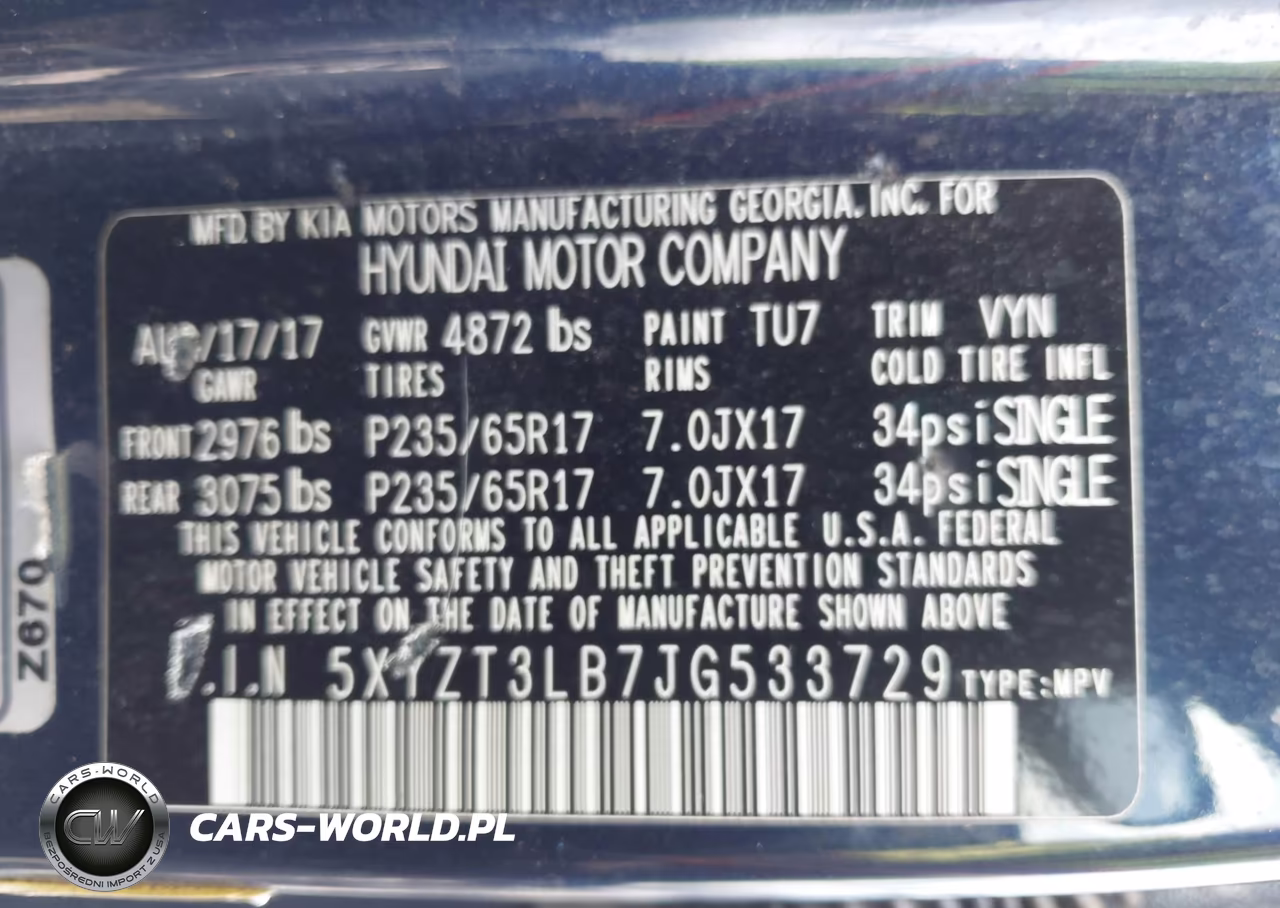 2018 Hyundai Santa Fe Sport 2.4L VIN:5XYZT3LB7JG533729 - 9