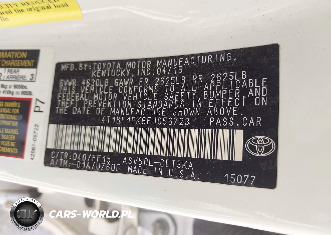 2015 Toyota Camry Se VIN:4T1BF1FK6FU056723 - 9