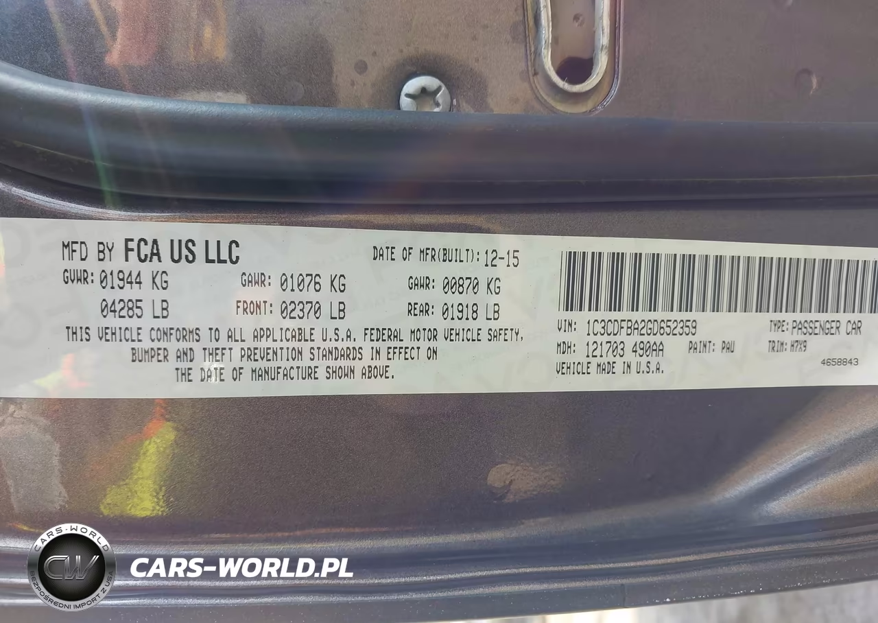 2016 Dodge Dart Sxt VIN:1C3CDFBA2GD652359 - 9