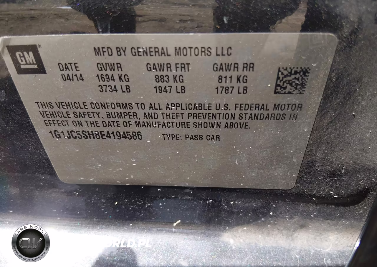 2014 Chevrolet Sonic Lt VIN:1G1JC5SH8E4194586 - 9