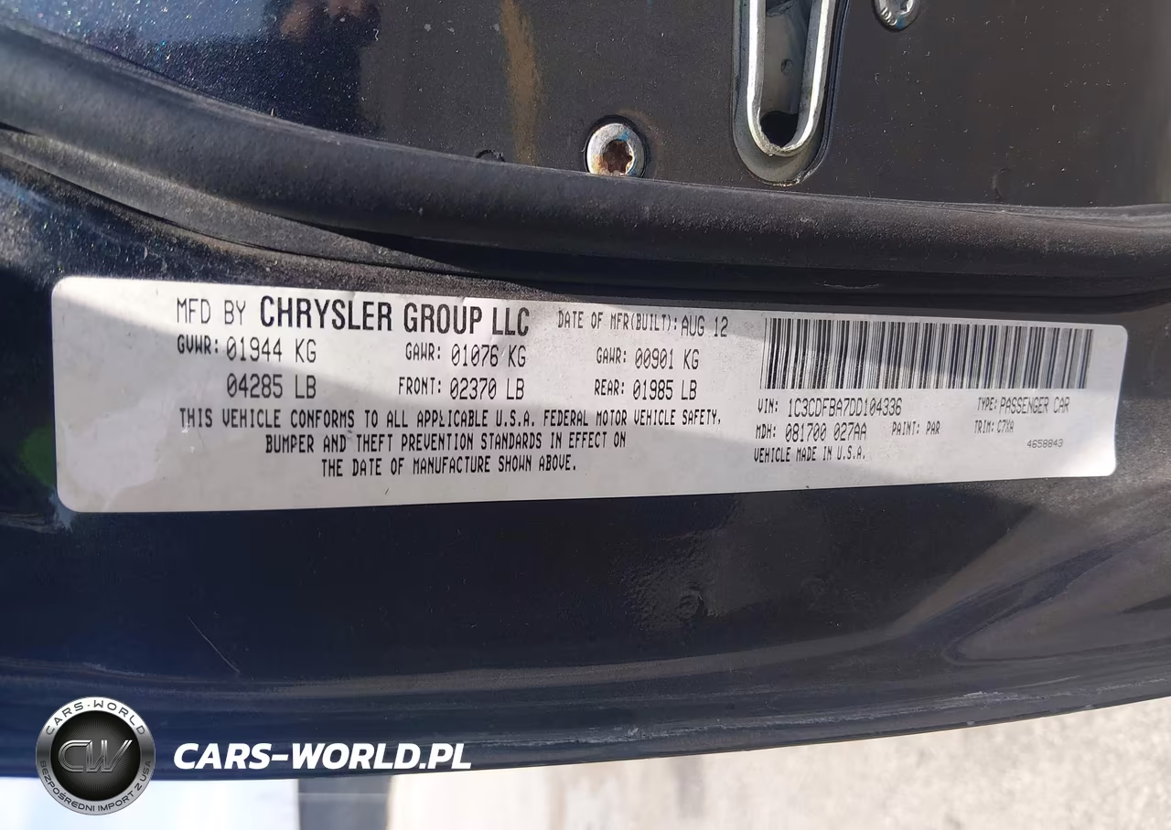 2013 Dodge Dart Rallye VIN:1C3CDFBA7DD104336 - 9