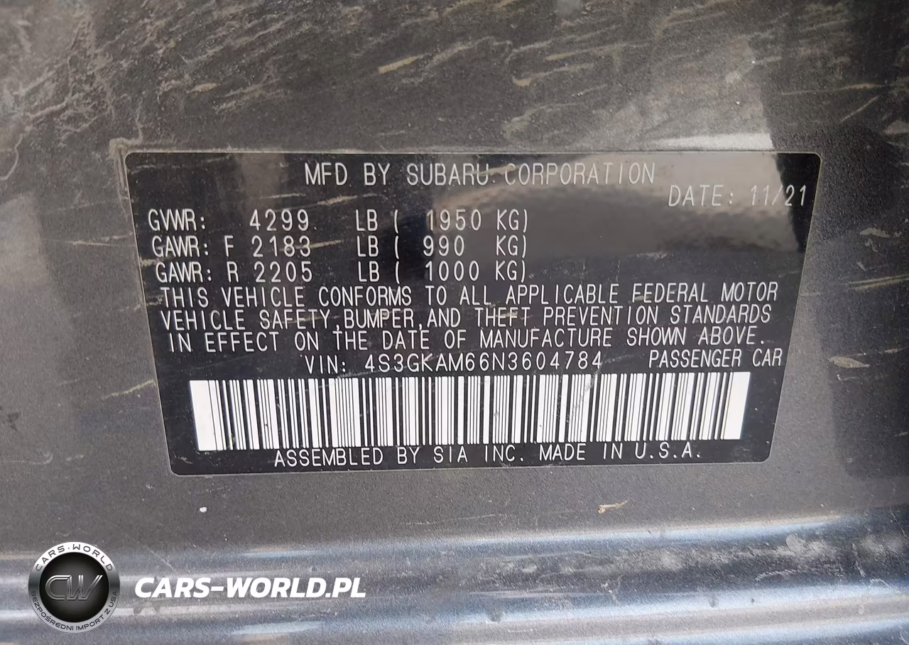 2022 Subaru Impreza Sport VIN:4S3GKAM66N3604784 - 9