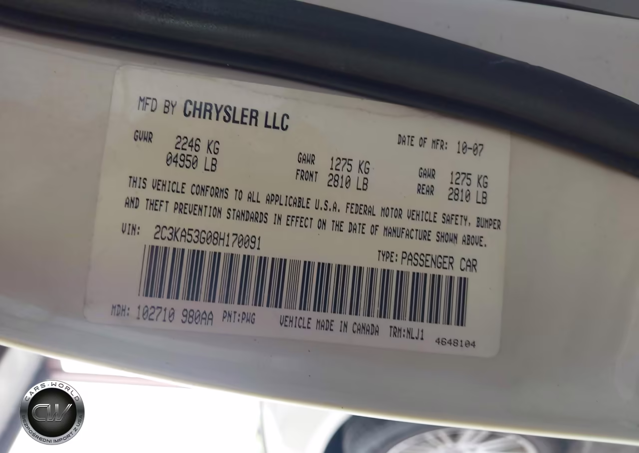 2008 Chrysler 300 Touring VIN:2C3KA53G08H170091 - 9
