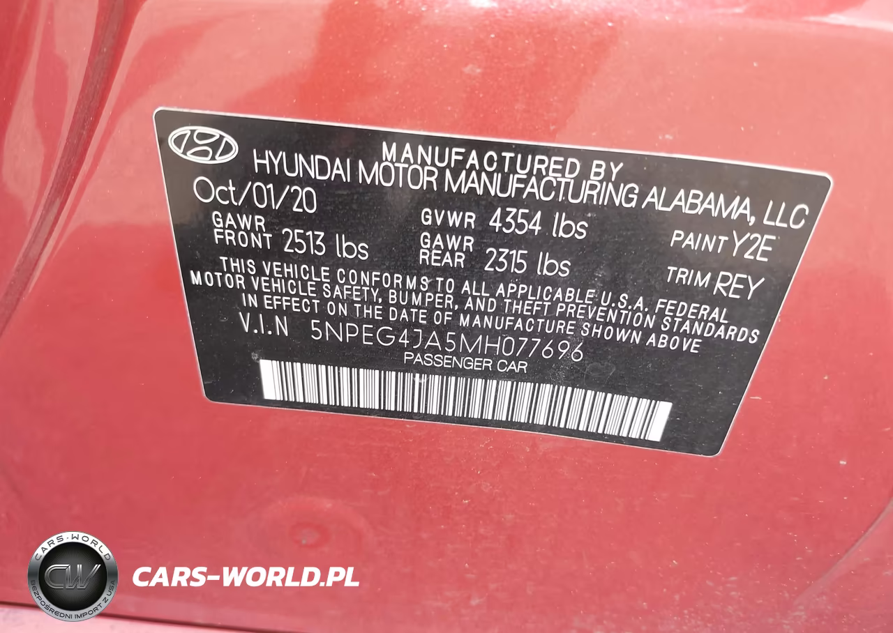 2021 Hyundai Sonata Se VIN:5NPEG4JA5MH077696 - 9