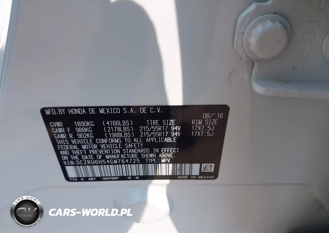 2016 Honda Hr-V Ex VIN:3CZRU6H54GM764725 - 9