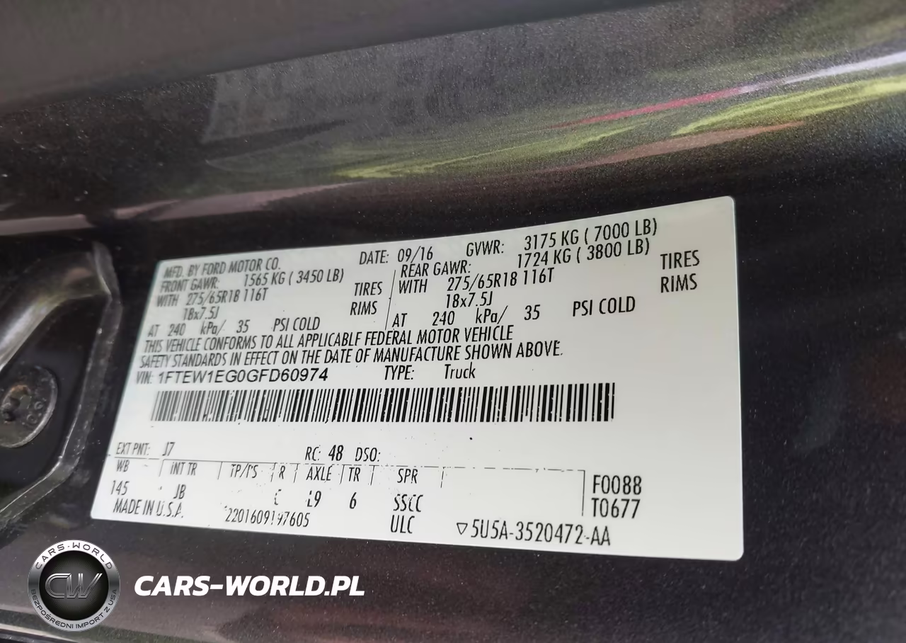 2016 Ford F-150 Xlt VIN:1FTEW1EG0GFD60974 - 9