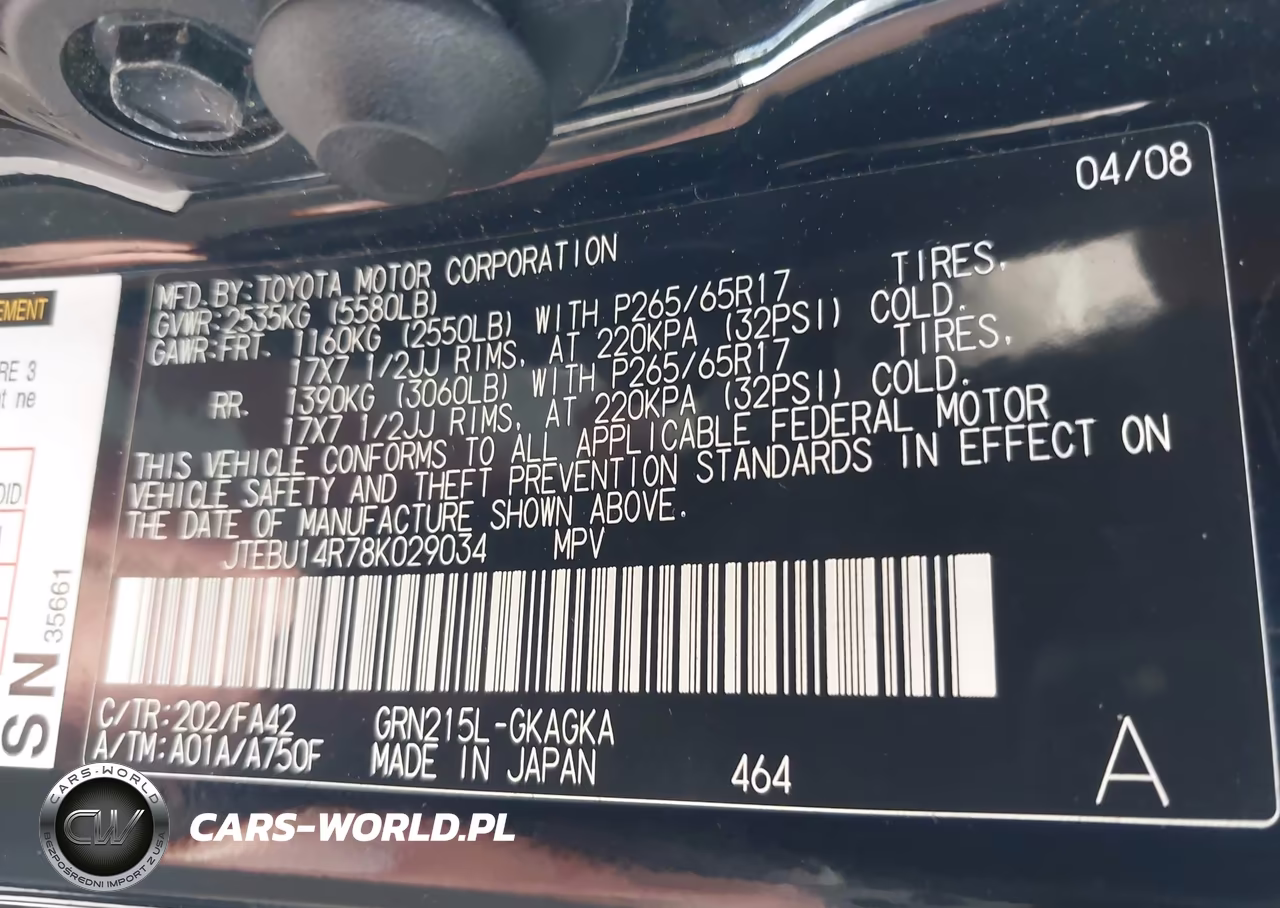2008 Toyota 4Runner Sr5 V6 VIN:JTEBU14R78K029034 - 9