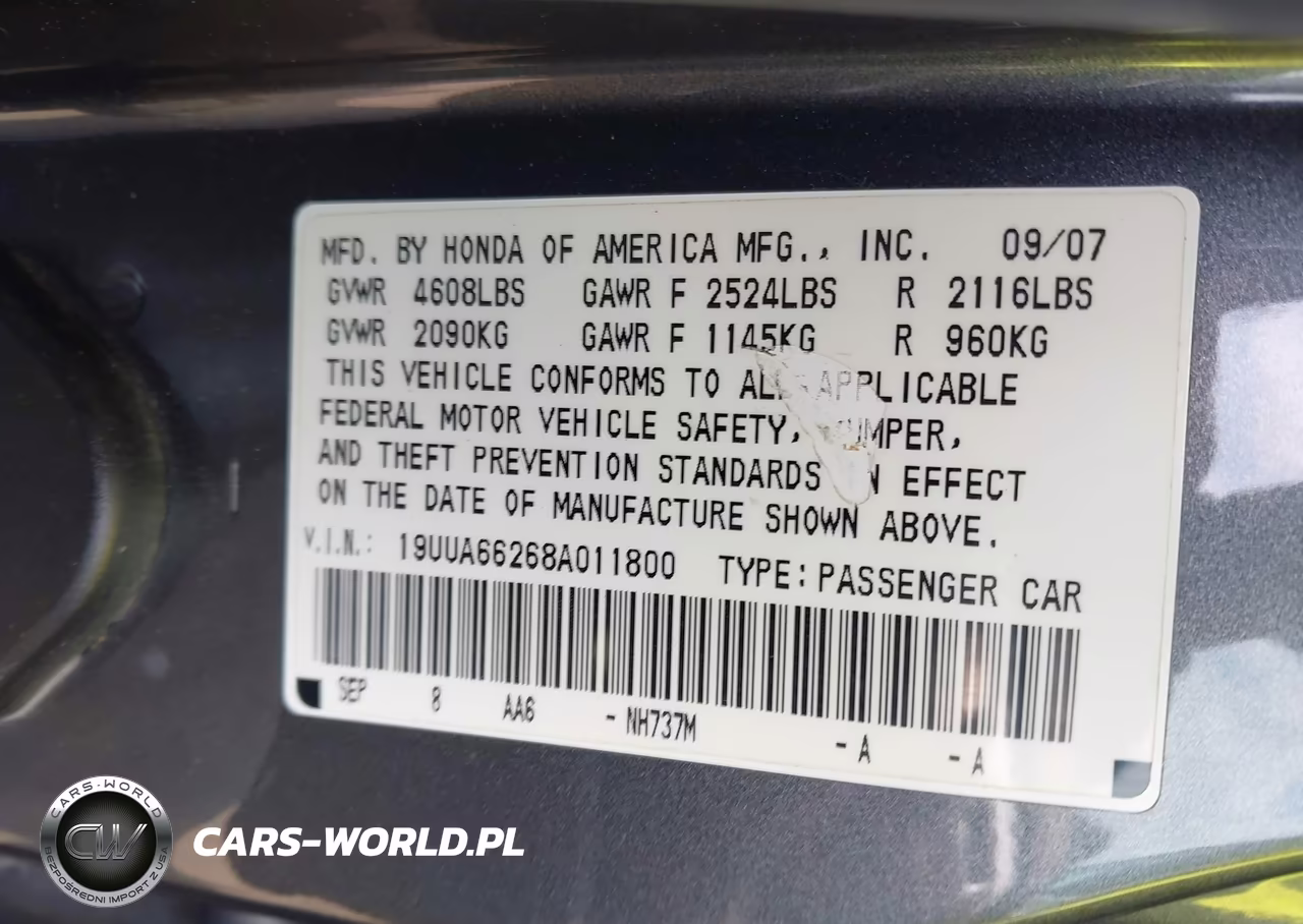 2008 Acura Tl 3.2 VIN:19UUA66268A011800 - 9