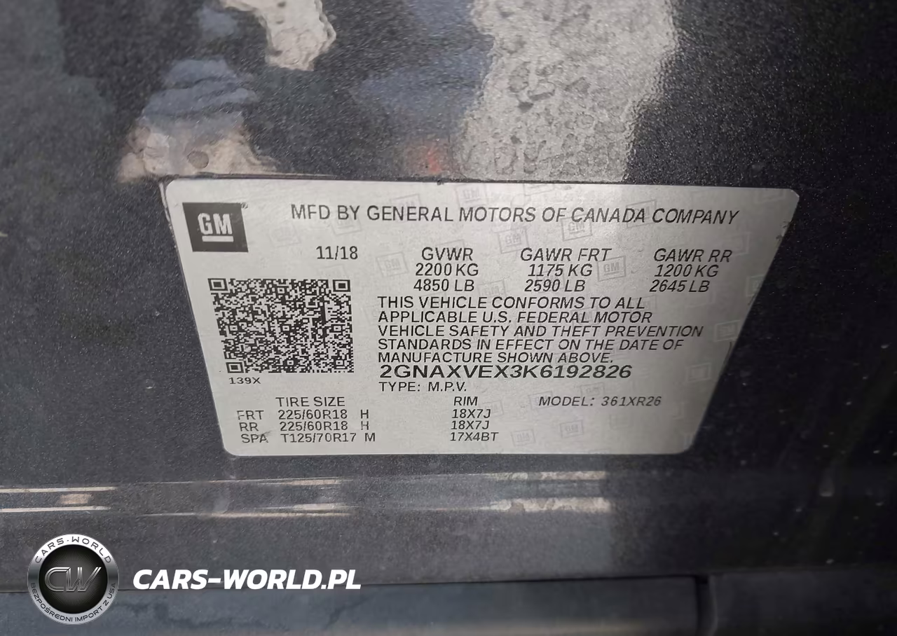 2019 Chevrolet Equinox Lt VIN:2GNAXVEX3K6192826 - 9