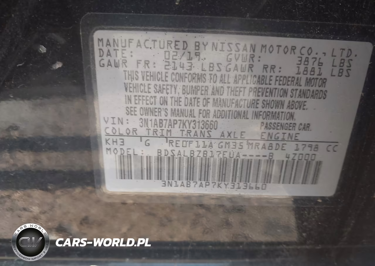 2019 Nissan Sentra S VIN:3N1AB7AP7KY313660 - 9