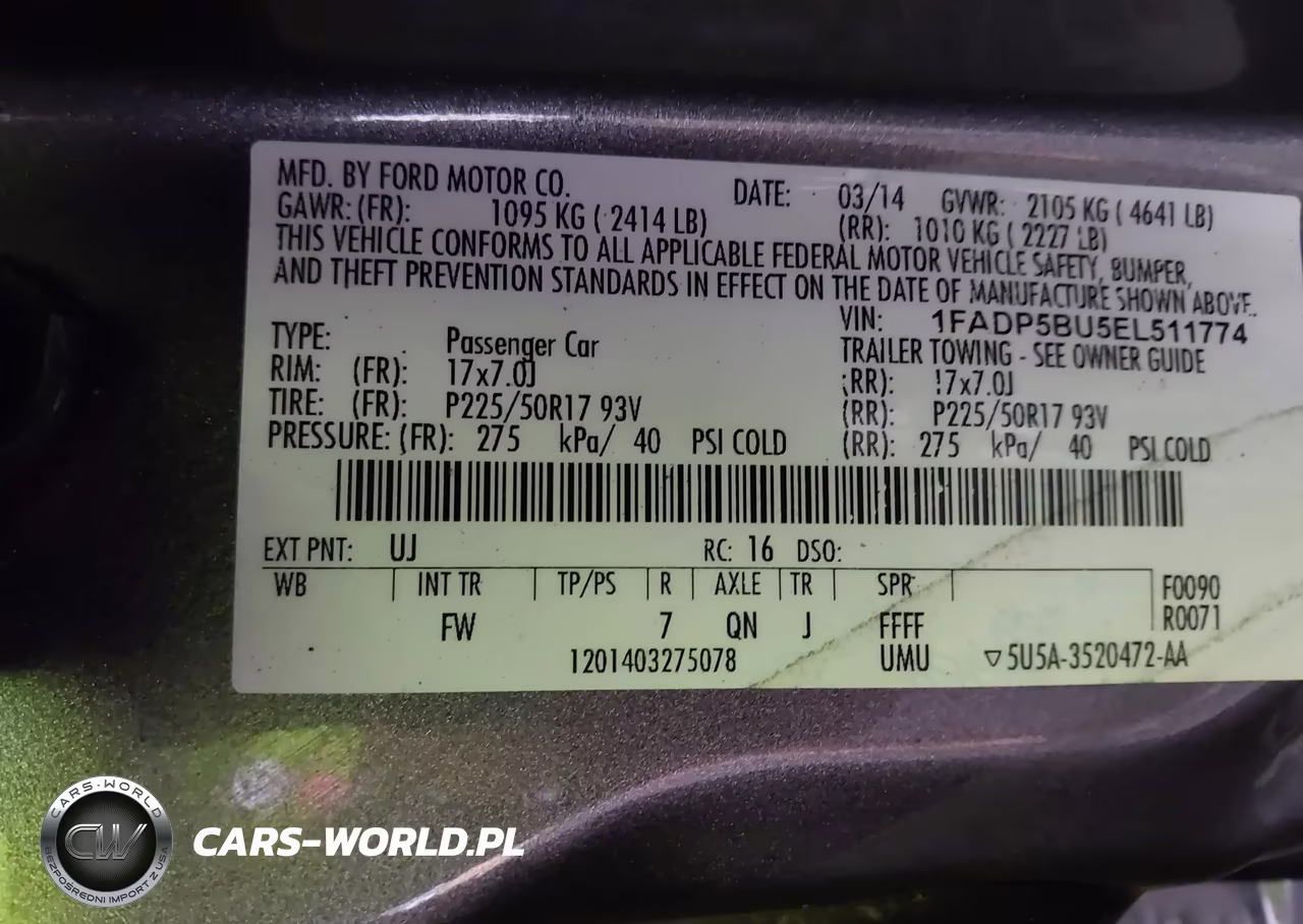 2014 Ford C-Max Hybrid Sel VIN:1FADP5BU5EL511774 - 9