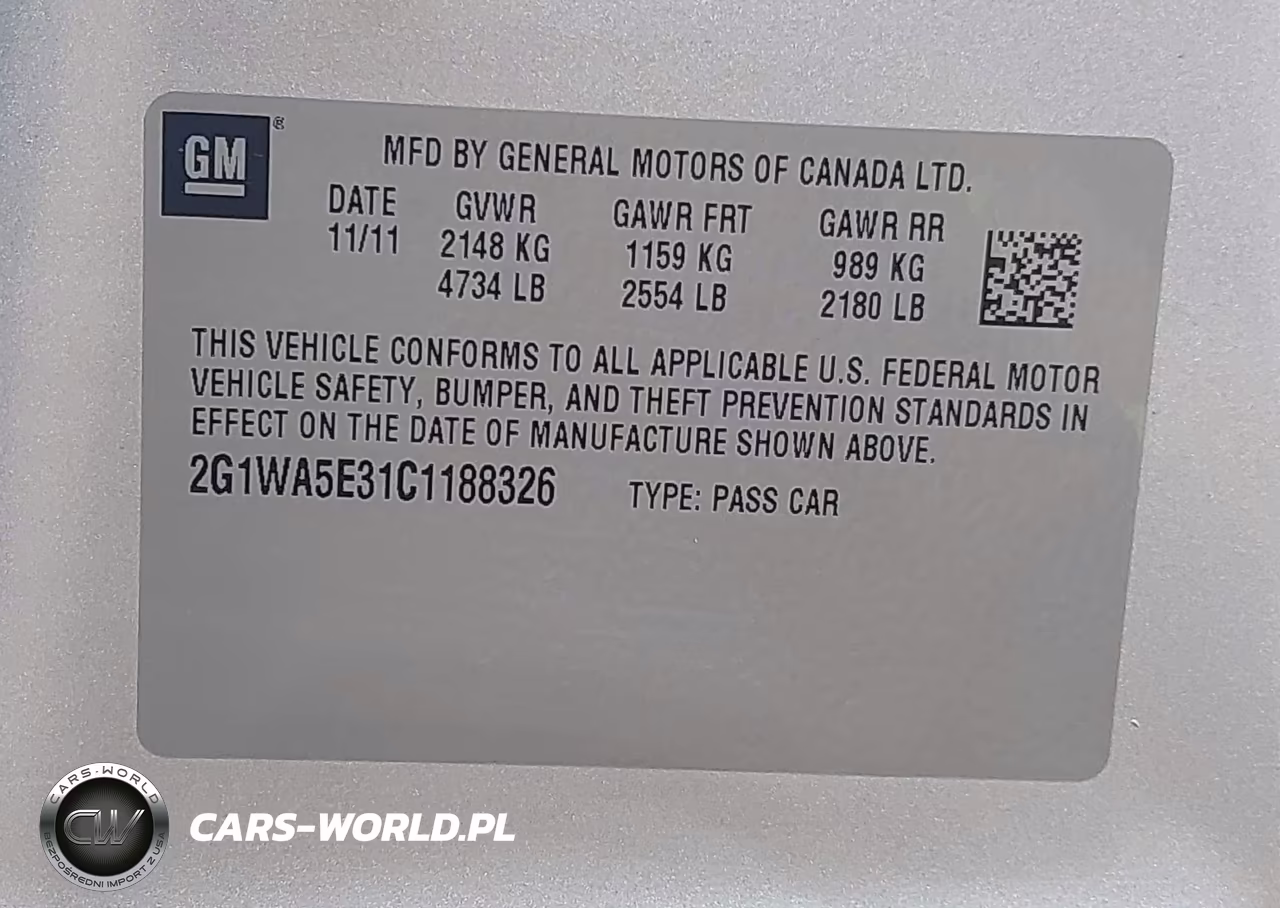 2012 Chevrolet Impala Ls VIN:2G1WA5E31C1188326 - 9