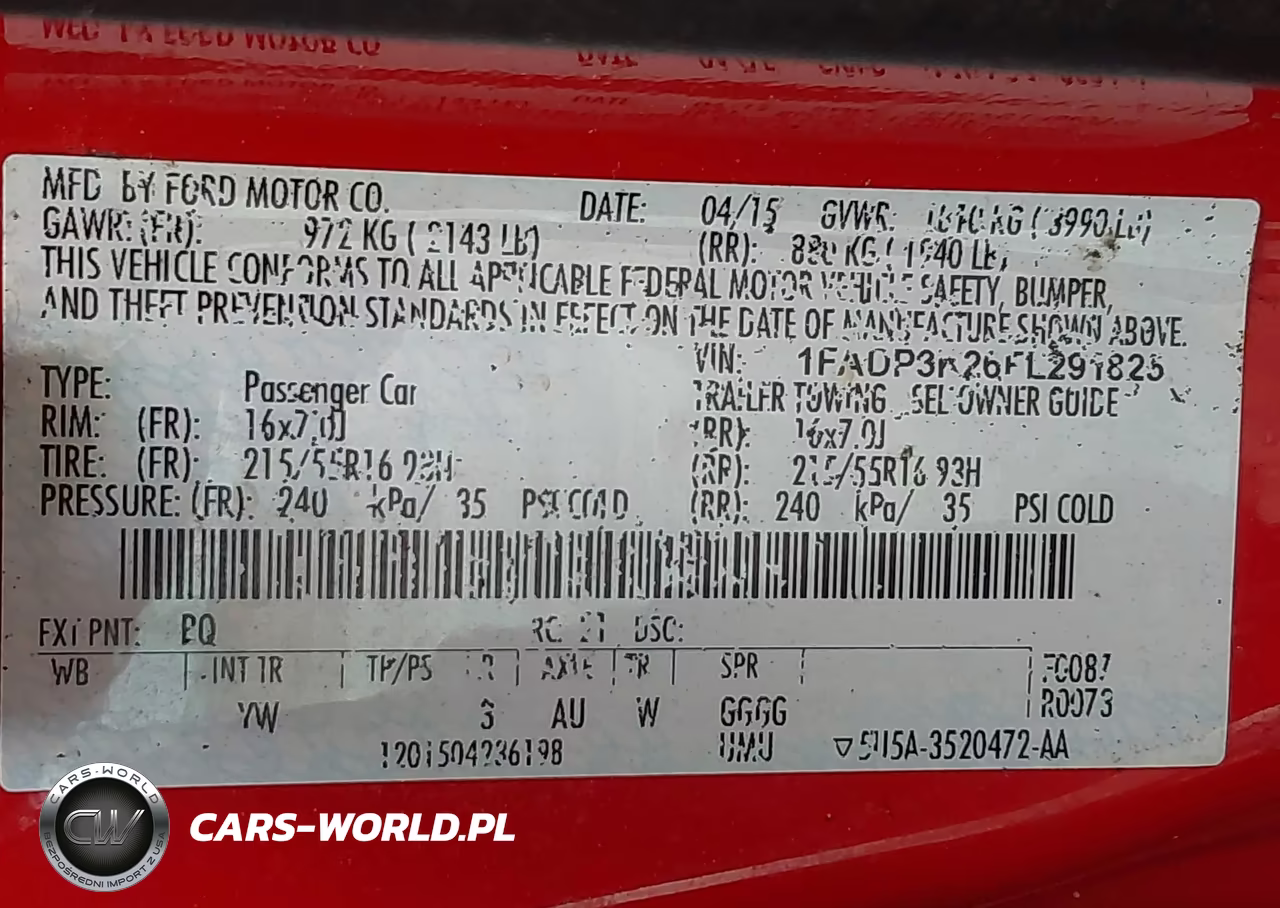 2015 Ford Focus Se VIN:1FADP3K26FL291825 - 9