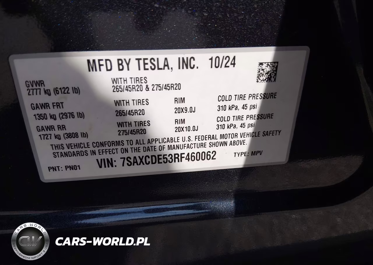 2024 Tesla Model X Long Range VIN:7SAXCDE53RF460062 - 9