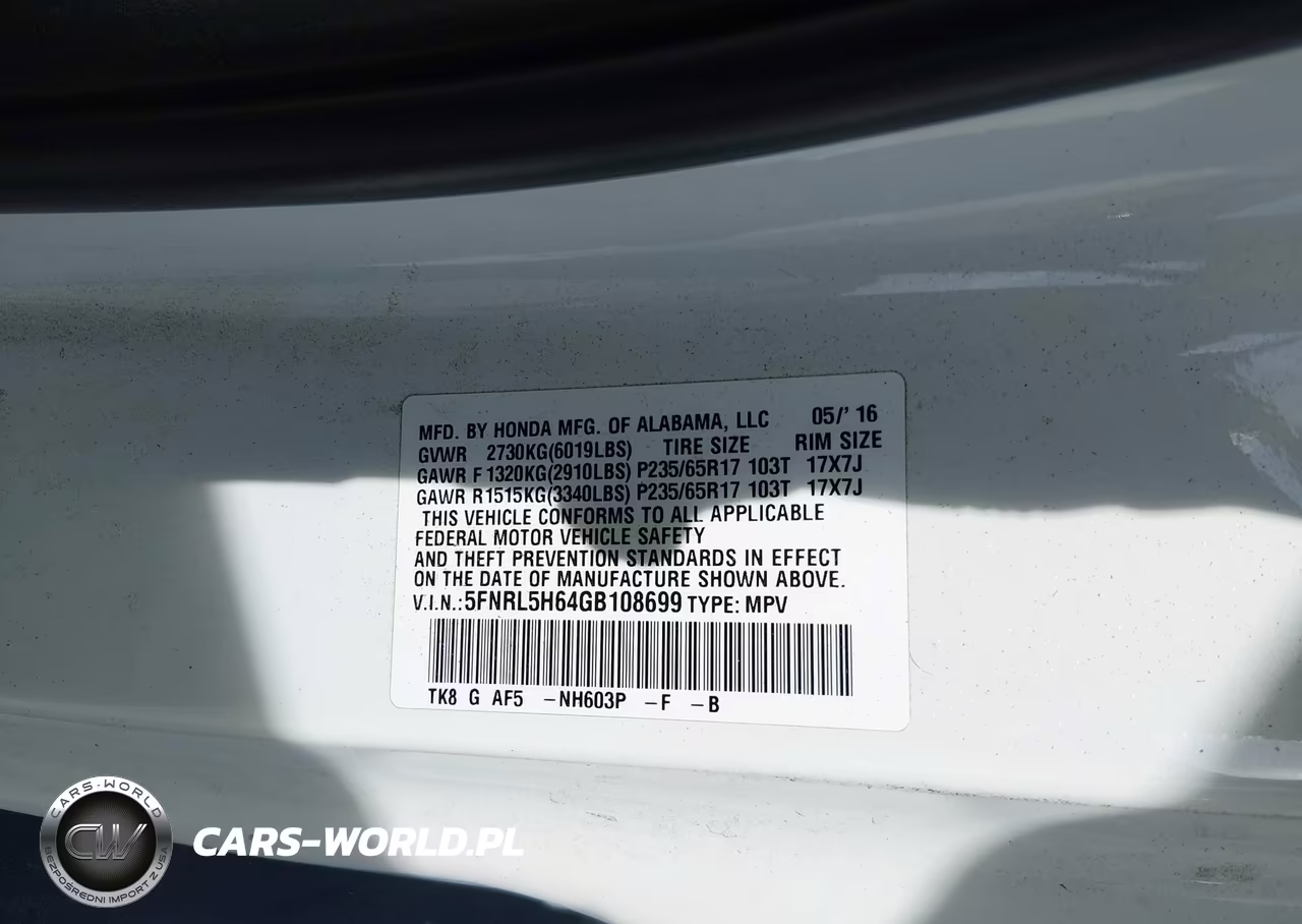 2016 Honda Odyssey Ex-L VIN:5FNRL5H64GB108699 - 9