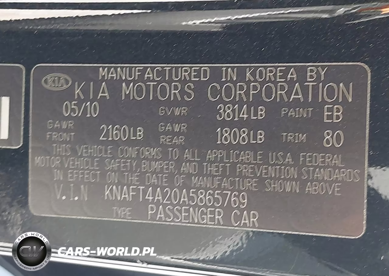 2010 Kia Forte Lx VIN:KNAFT4A20A5865769 - 9