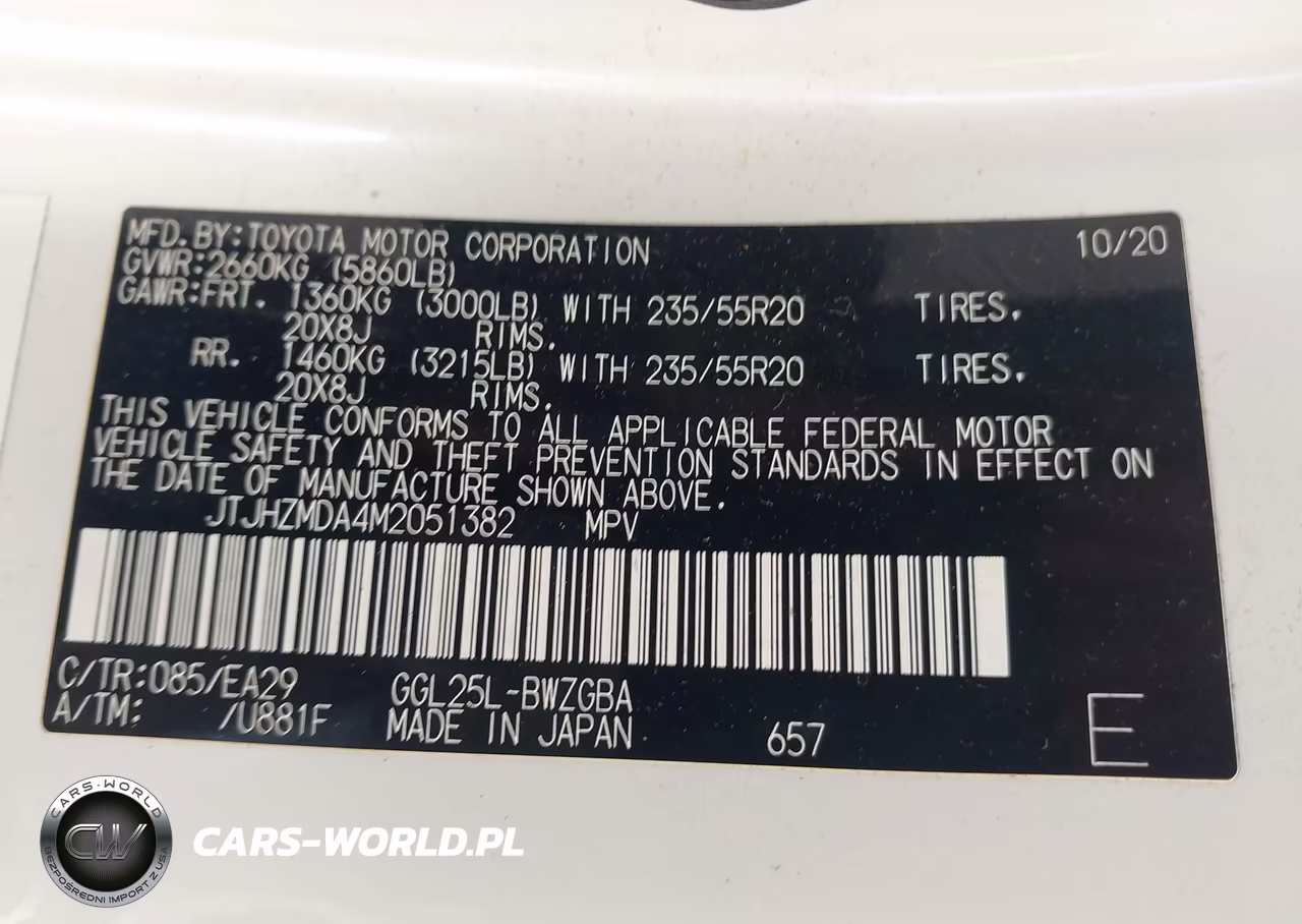 2021 Lexus Rx 350 VIN:JTJHZMDA4M2051382 - 9