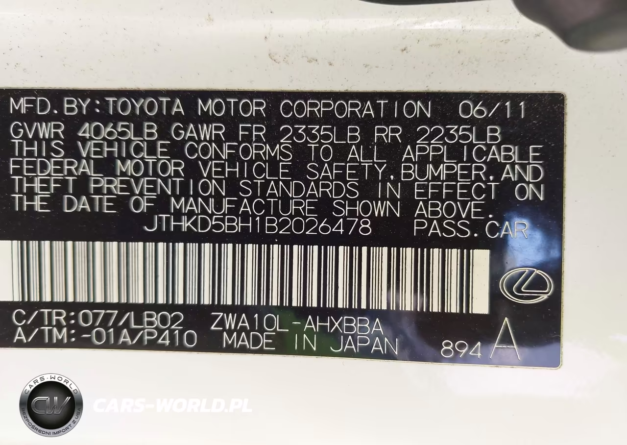 2011 Lexus Ct 200H Premium VIN:JTHKD5BH1B2026478 - 9