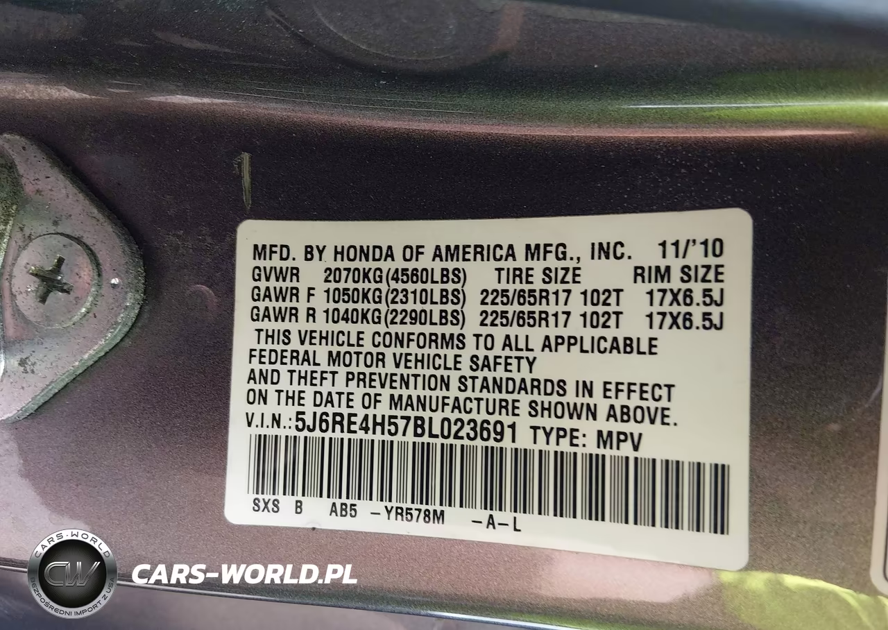 2011 Honda Cr-V Ex VIN:5J6RE4H57BL023691 - 9
