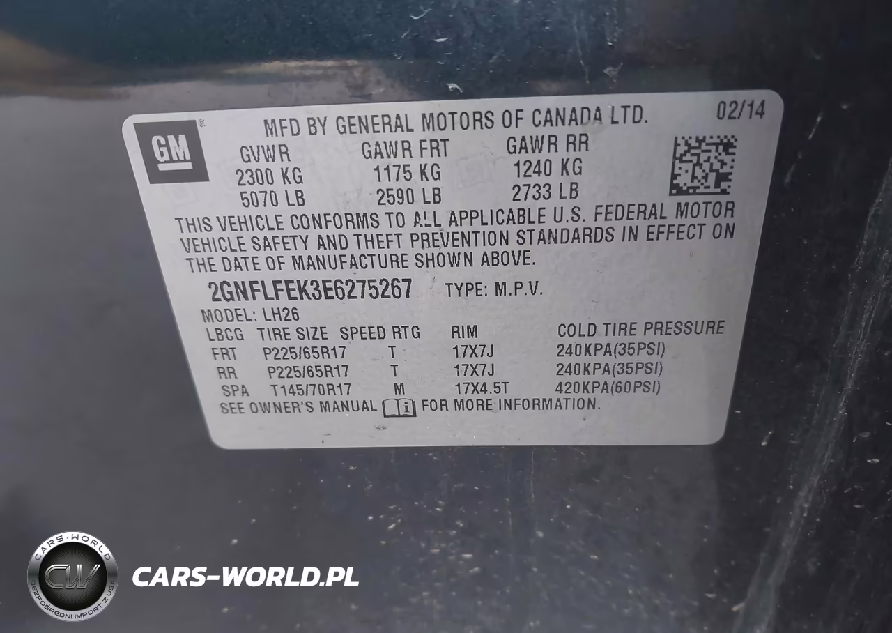 2014 Chevrolet Equinox Lt VIN:2GNFLFEK3E6275267 - 9