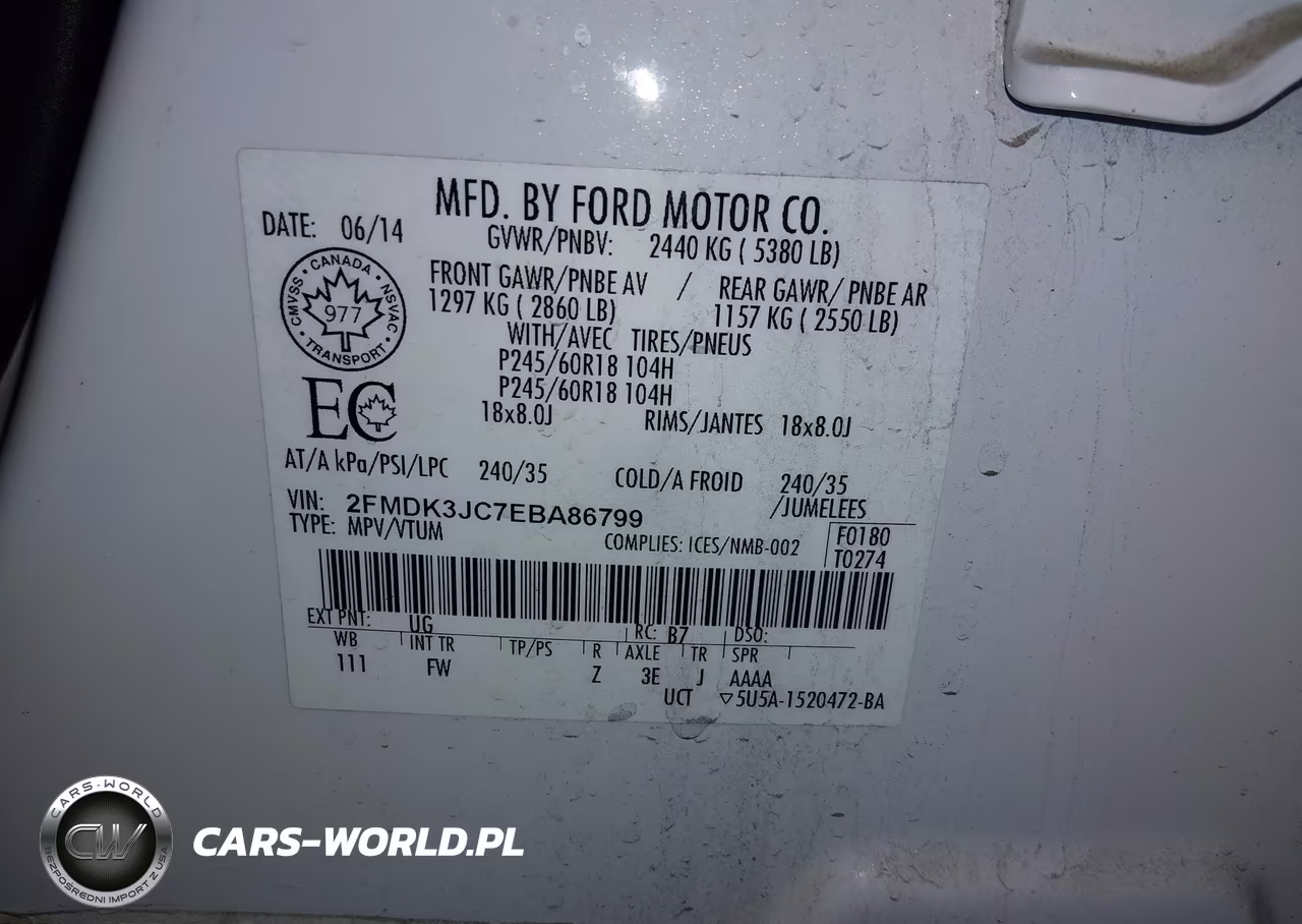2014 Ford Edge Sel VIN:2FMDK3JC7EBA86799 - 9