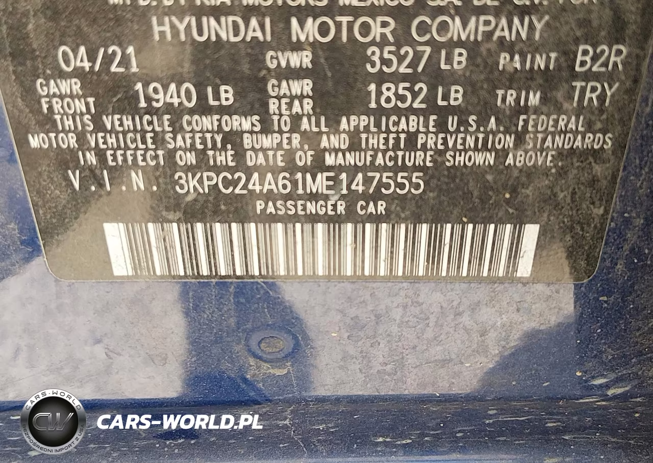 2021 Hyundai Accent Se-Sel VIN:3KPC24A61ME147555 - 9