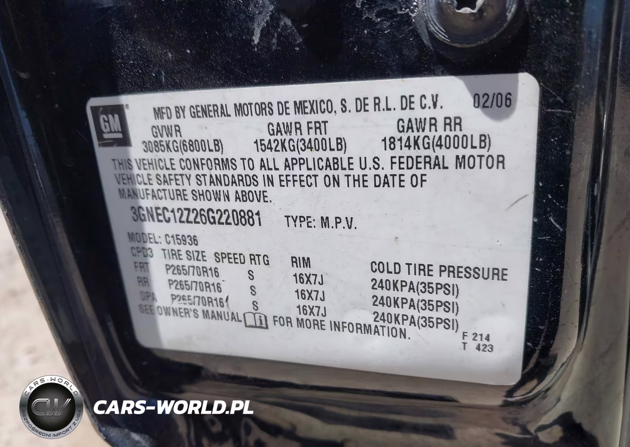 2006 Chevrolet Avalanche 1500 Ls VIN:3GNEC12Z26G220881 - 9