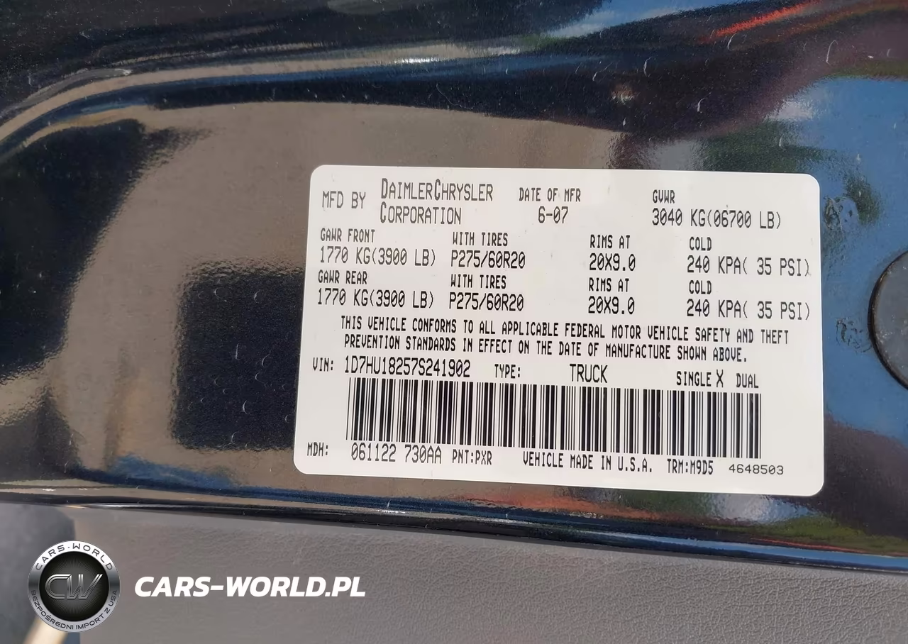 2007 Dodge Ram 1500 St-Slt VIN:1D7HU18257S241902 - 9