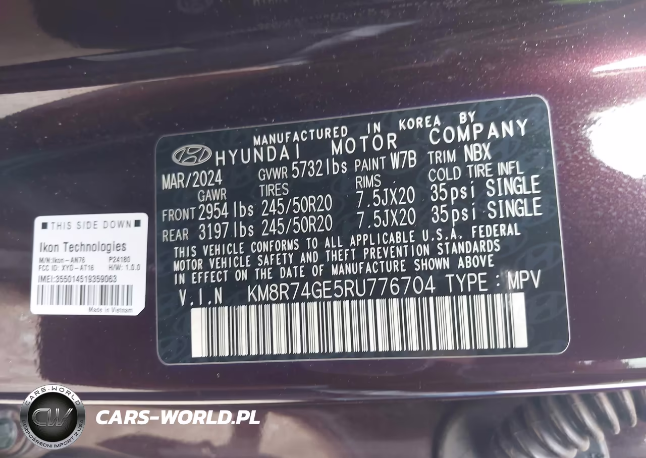 2024 Hyundai Palisade Calligraphy VIN:KM8R74GE5RU776704 - 9