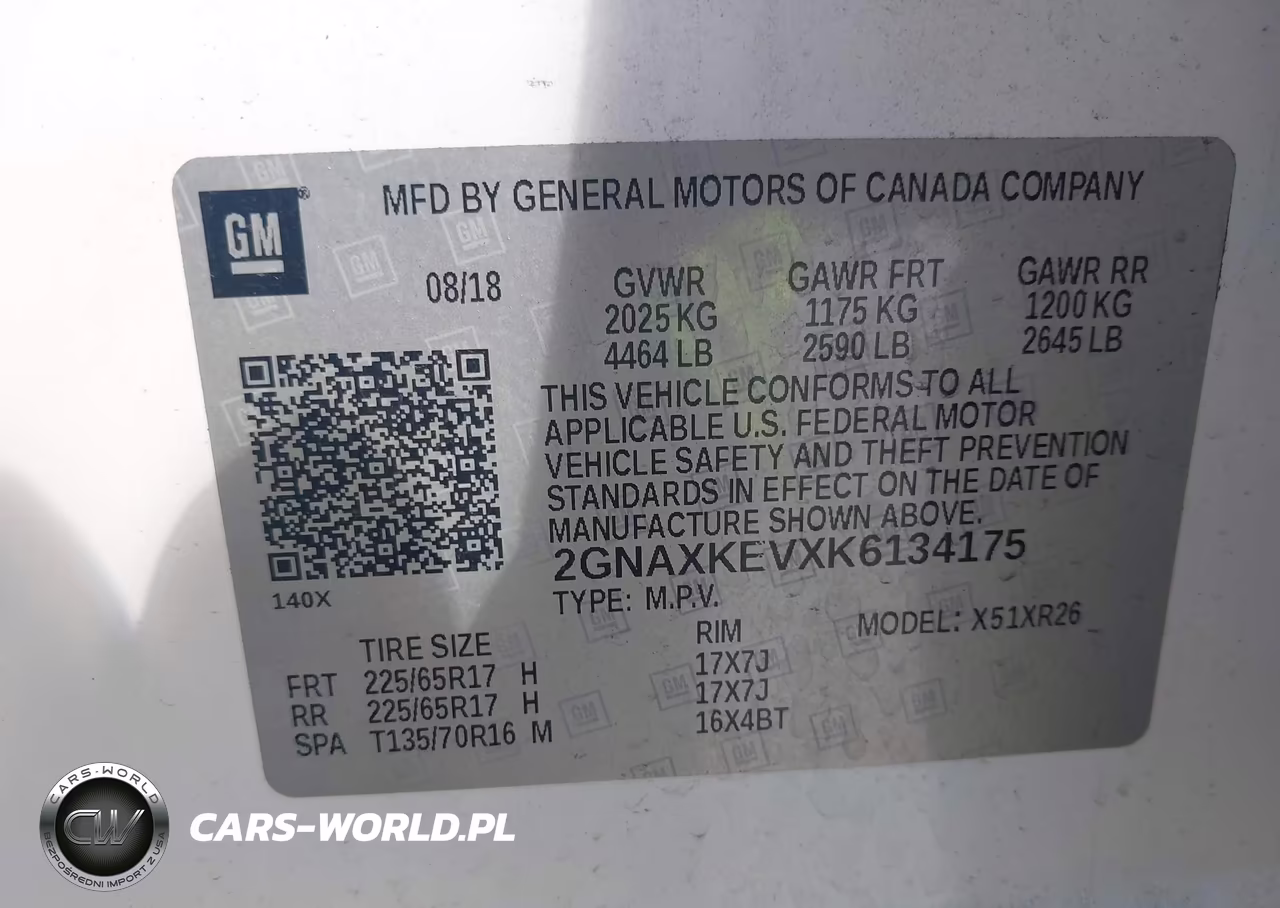 2019 Chevrolet Equinox Lt VIN:2GNAXKEVXK6134175 - 9