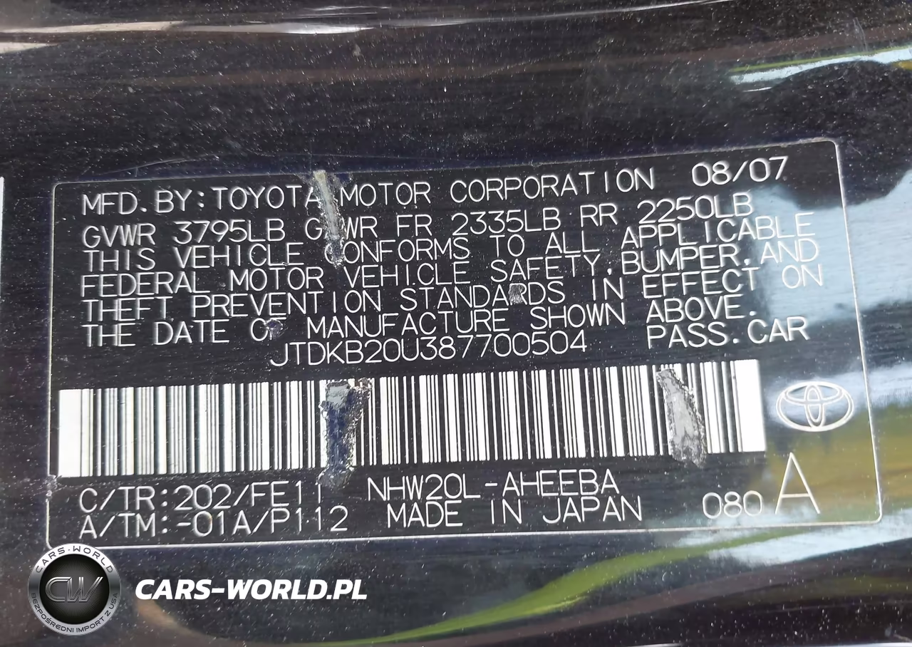 2008 Toyota Prius VIN:JTDKB20U387700504 - 9
