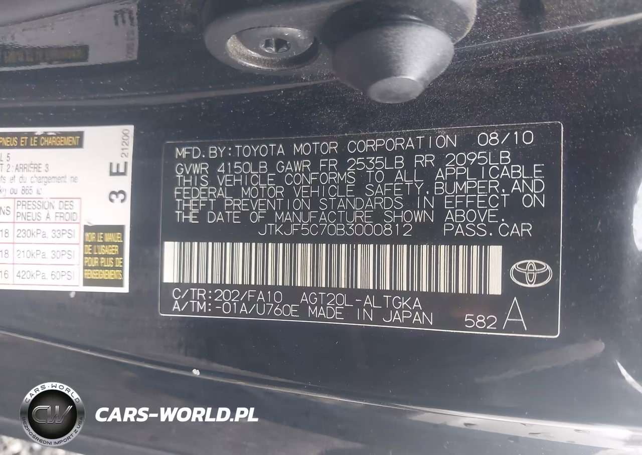 2011 Scion Tc VIN:JTKJF5C70B3000812 - 9