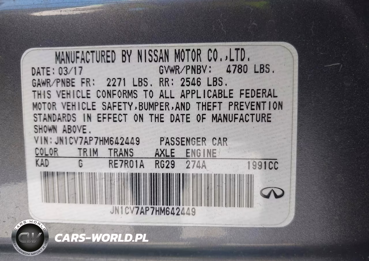 2017 Infiniti Q50 Base VIN:JN1CV7AP7HM642449 - 9