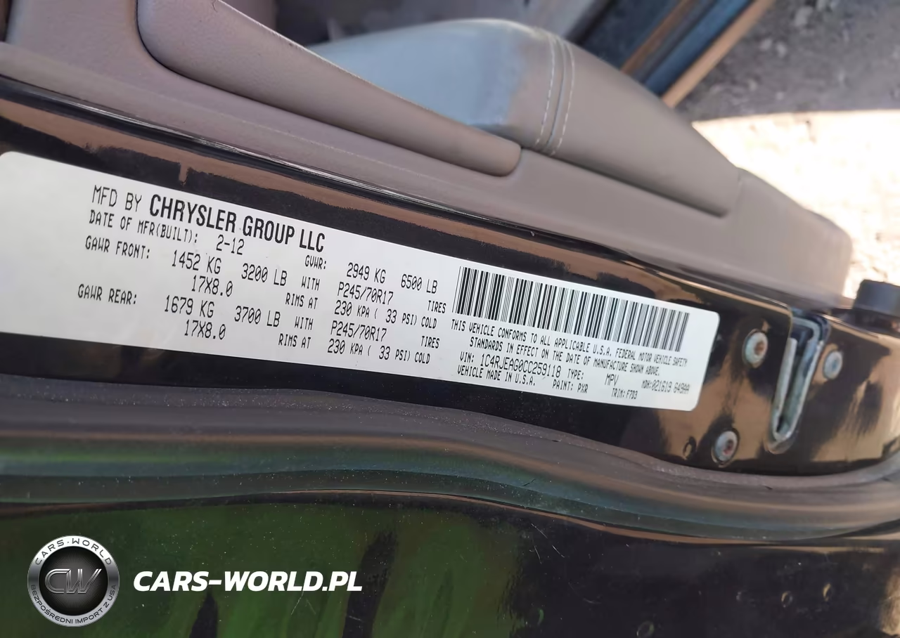2012 Jeep Grand Cherokee Laredo VIN:1C4RJEAG0CC259118 - 9