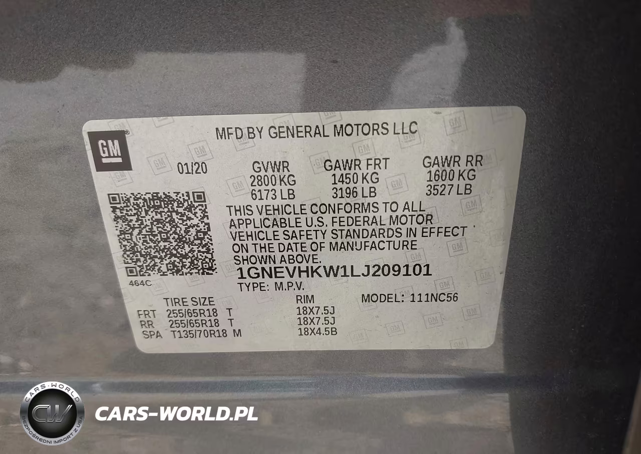 2020 Chevrolet Traverse Awd Lt Leather VIN:1GNEVHKW1LJ209101 - 9