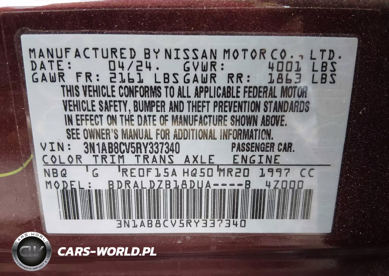 2024 Nissan Sentra Sv Xtronic Cvt VIN:3N1AB8CV5RY337340 - 9