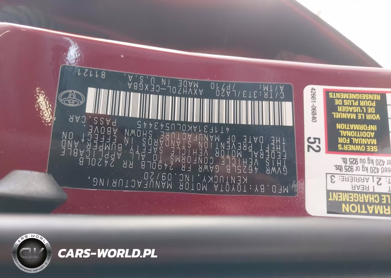 2020 Toyota Camry Hybrid Xle VIN:4T1F31AK0LU543445 - 9