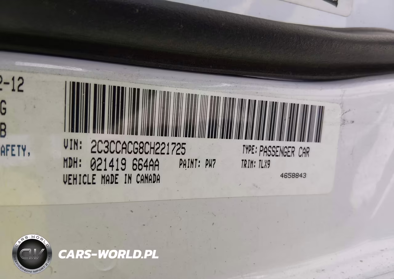 2012 Chrysler 300 Limited VIN:2C3CCACG8CH221725 - 9