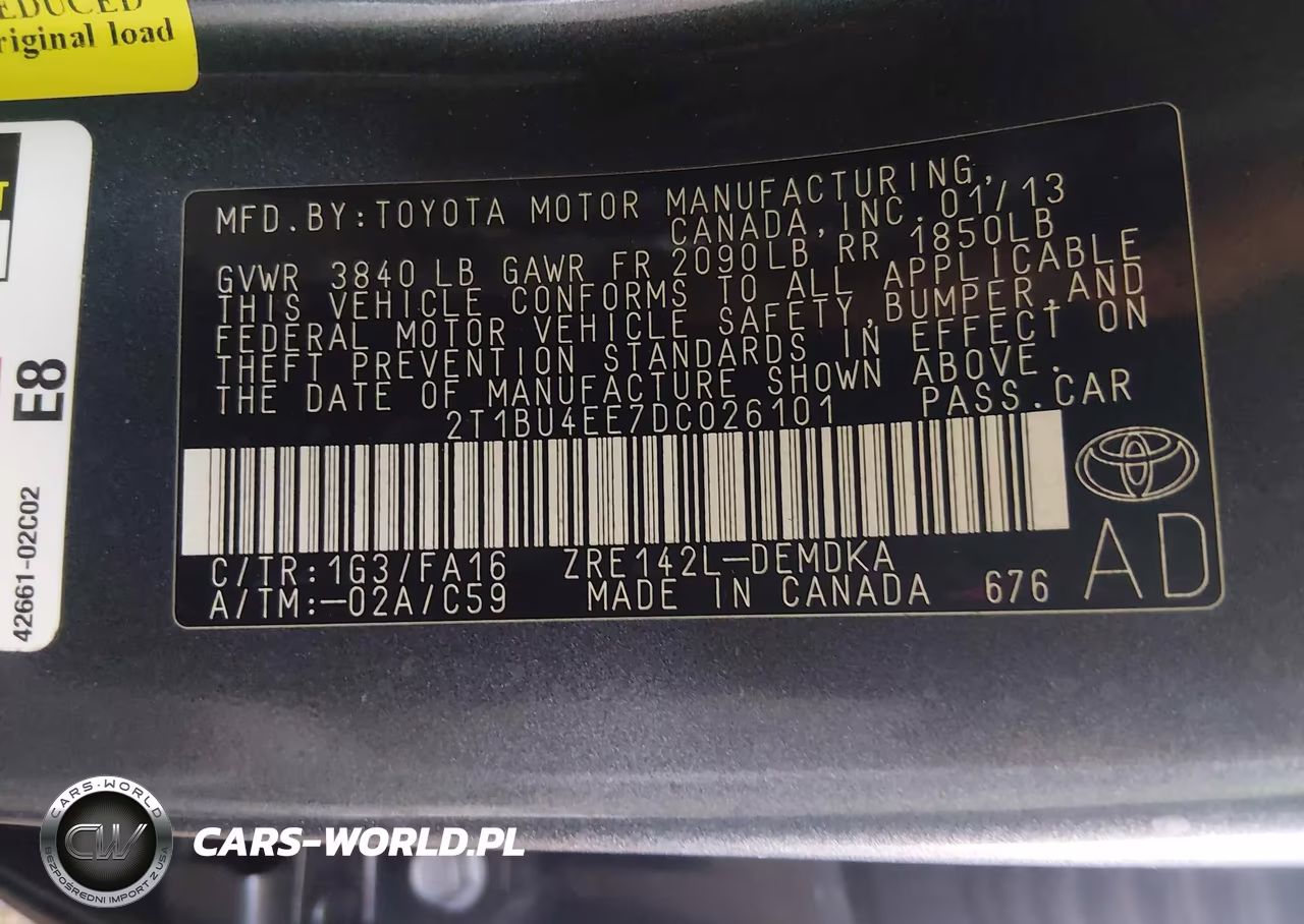 2013 Toyota Corolla L VIN:2T1BU4EE7DC026101 - 9