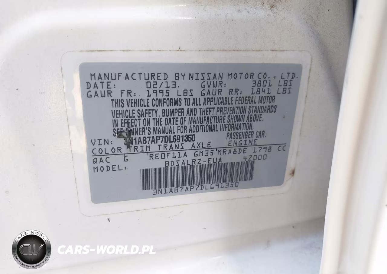 2013 Nissan Sentra Sr VIN:3N1AB7AP7DL691350 - 9