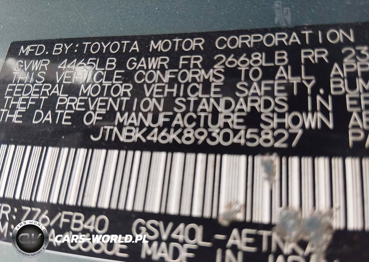 2009 Toyota Camry Le V6 VIN:JTNBK46K893045827 - 9