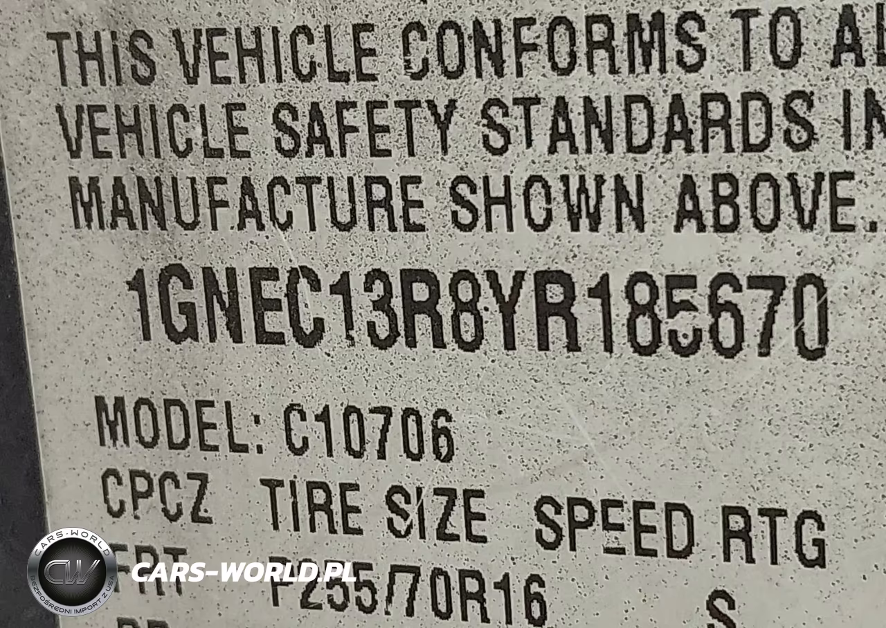2000 Chevrolet Tahoe Limited VIN:1GNEC13R8YR185670 - 9